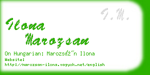 ilona marozsan business card